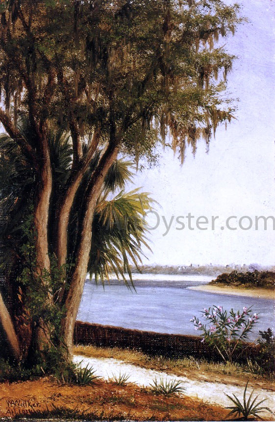  William Aiken Walker River, Tree, City on Horizon - Art Print