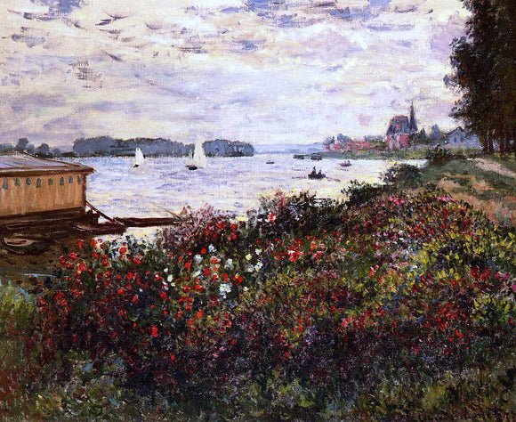  Claude Oscar Monet Riverbank at Argenteuil - Art Print