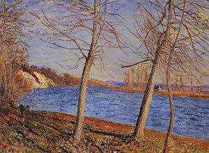  Alfred Sisley Riverbank at Veneux - Art Print