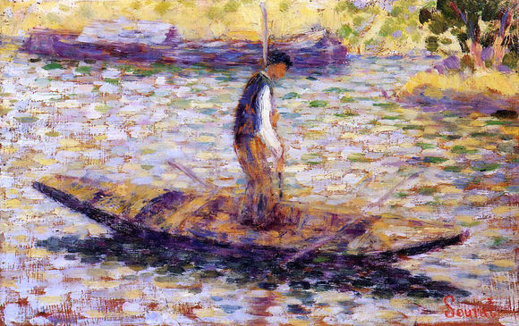  Georges Seurat Riverman (also known as Fisherman) - Art Print