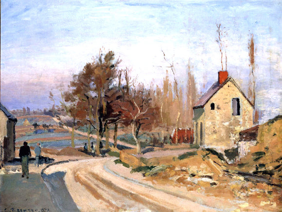  Camille Pissarro Road from Osny to Pontoise - Hoar Frost - Art Print