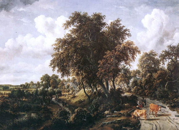  Meyndert Hobbema Road on a Dyke - Art Print