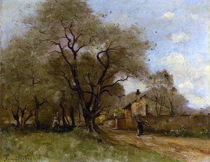  Paul Desire Trouillebert Road on the Edge of a Village - Art Print