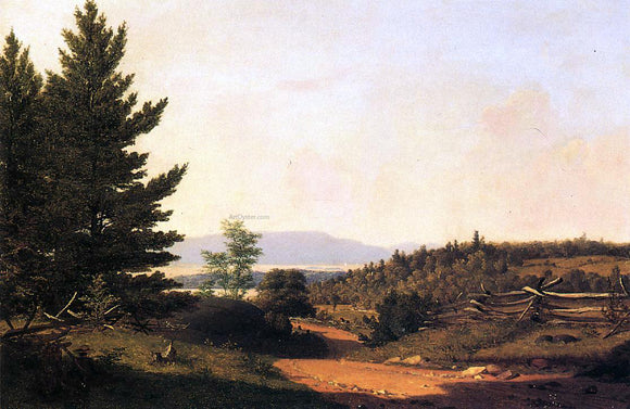  Sanford Robinson Gifford Road Scenery near Lake George - Art Print