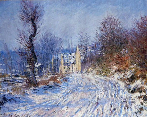  Claude Oscar Monet Road to Giverny in Winter - Art Print