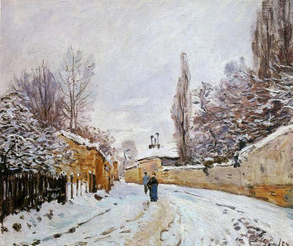  Alfred Sisley Road under Snow, Louveciennes - Art Print