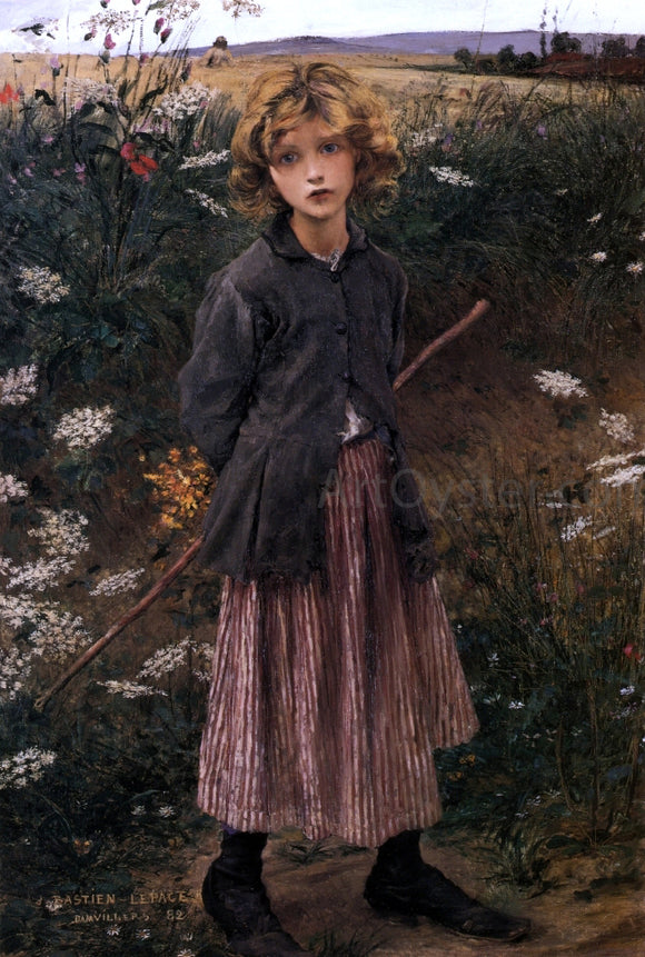  Jules Bastien-Lepage Roadside Flowers (also known as The Little Shepherdess) - Art Print