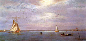  Francis A Silva Robin's Reef Lighthouse off Tomkinsville, New York Harbor - Art Print