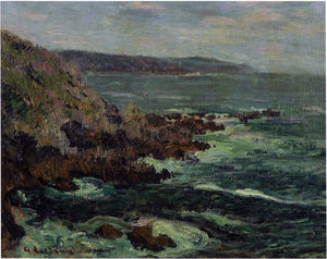  Gustave Loiseau Rock cliffs by the sea in Britain - Art Print