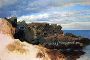  William Bradford Rock Study at Nahant, Massachusetts - Art Print