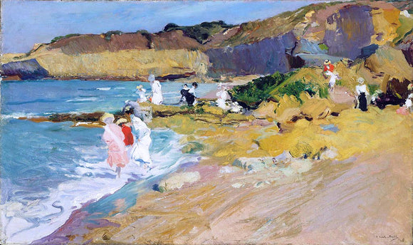  Joaquin Sorolla Y Bastida Rocks and the Lighthouse, Biarritz - Art Print