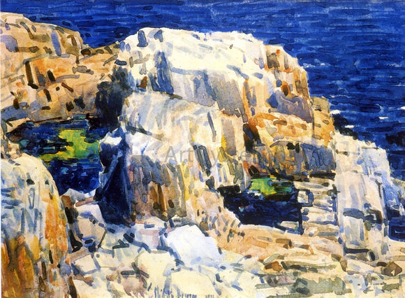  Frederick Childe Hassam Rocks at Appledore - Art Print