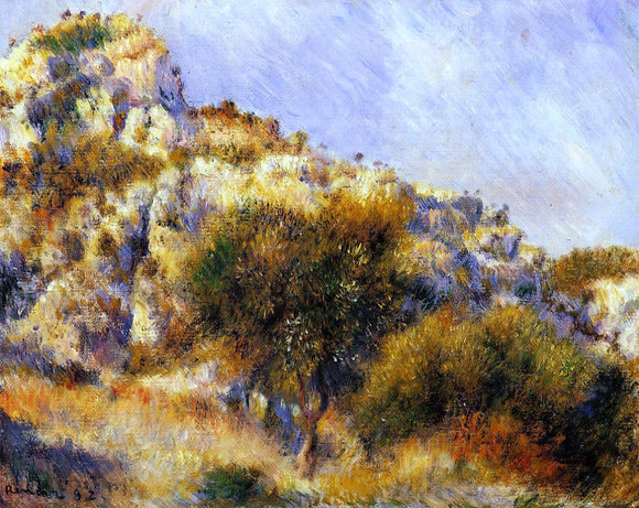  Pierre Auguste Renoir Rocks at l'Estaque - Art Print