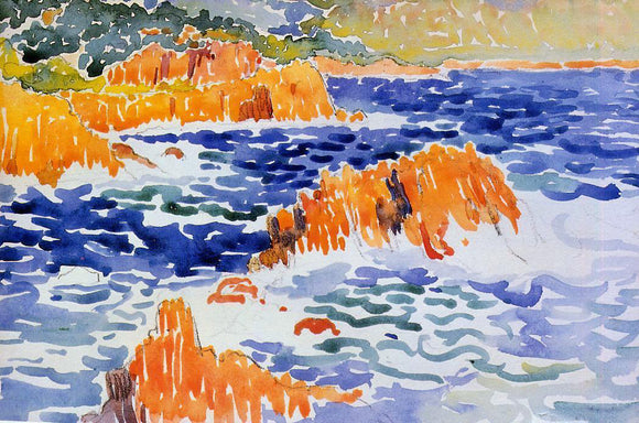  Henri Edmond Cross Rocks at Trayas - Art Print