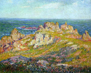  Henri Moret Rocks by the Sea - Art Print