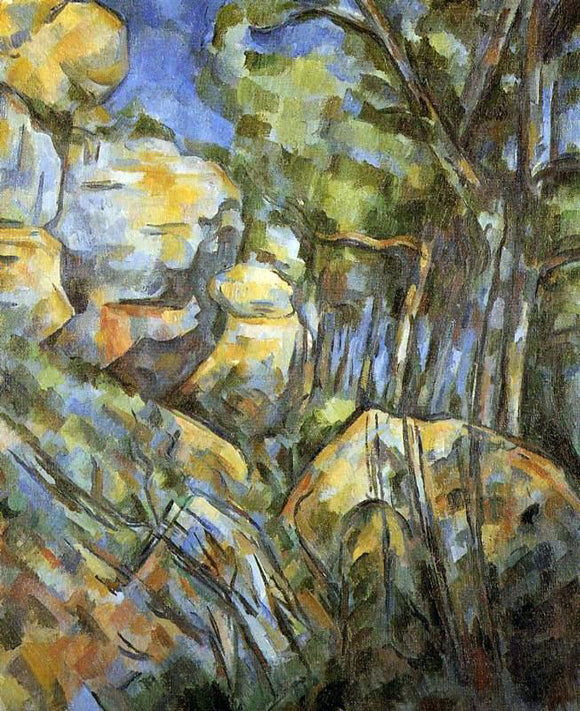  Paul Cezanne Rocks near the Caves above the Chateau Noir - Art Print
