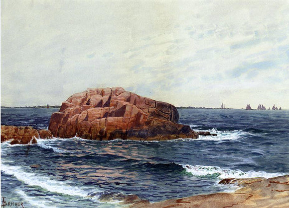  Alfred Thompson Bricher Rocks near the Coast - Art Print