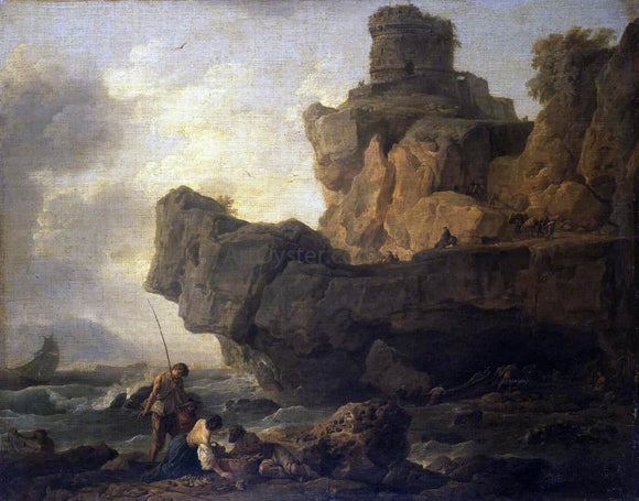  Claude-Joseph Vernet Rocks on a Seashore - Art Print