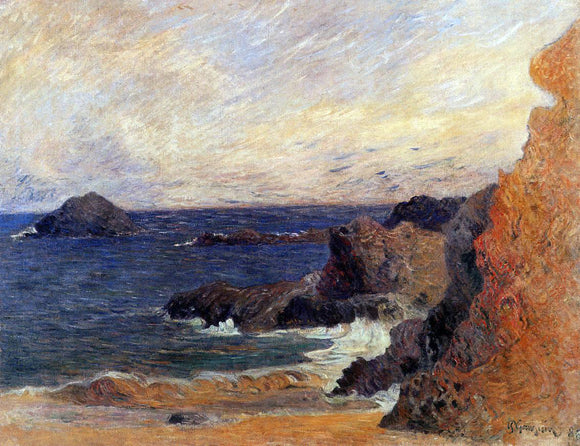  Paul Gauguin Rocky Coast - Art Print