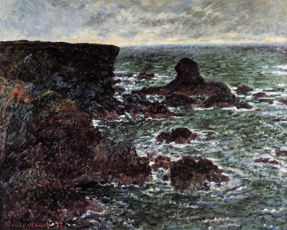  Claude Oscar Monet Rocky Coast and the Lion Rock, Belle-Ile - Art Print