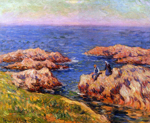  Henri Moret Rocky Coast, Brittany - Art Print