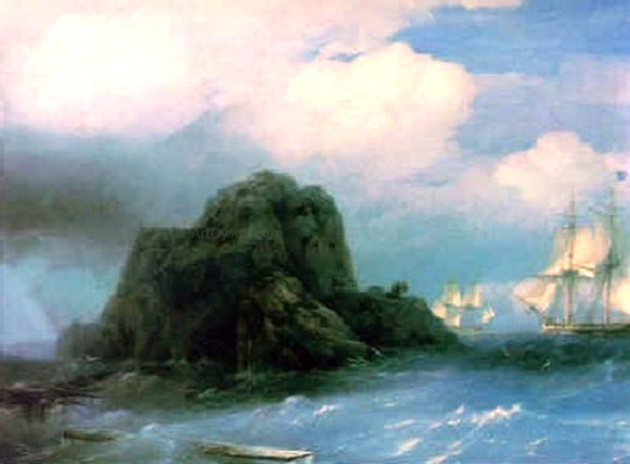  Ivan Constantinovich Aivazovsky Rocky Island - Art Print