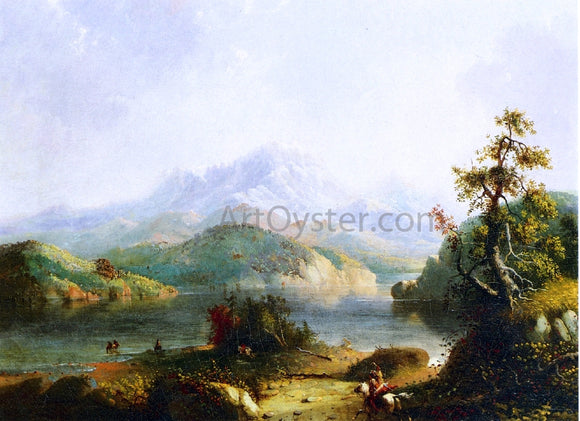  Alfred Jacob Miller Rocky Mountain Scene, Wind River Mountains - Art Print