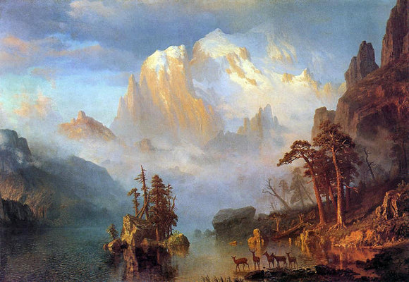  Albert Bierstadt Rocky Mountains - Art Print