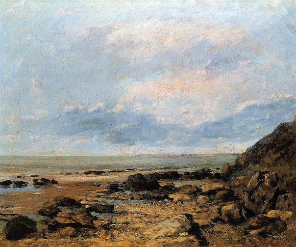  Gustave Courbet Rocky Seashore - Art Print