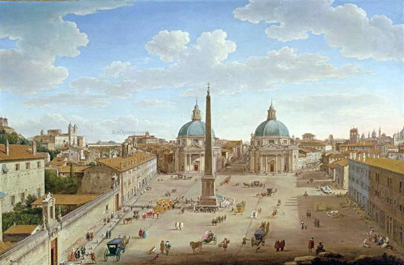  Hendrik Frans Van Lint Roma: Piazza del Popolo - Art Print