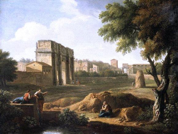  Giovanni Battista Busiri Rome: A View of the Forum - Art Print