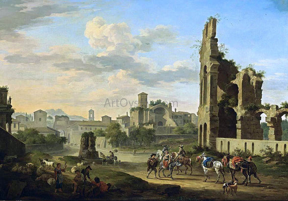  Jacob De Heusch Rome: A View of the Forum Romanum - Art Print