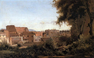  Jean-Baptiste-Camille Corot Rome - View from the Farnese Gardens, Noon (also known as Study of the Coliseum) - Art Print