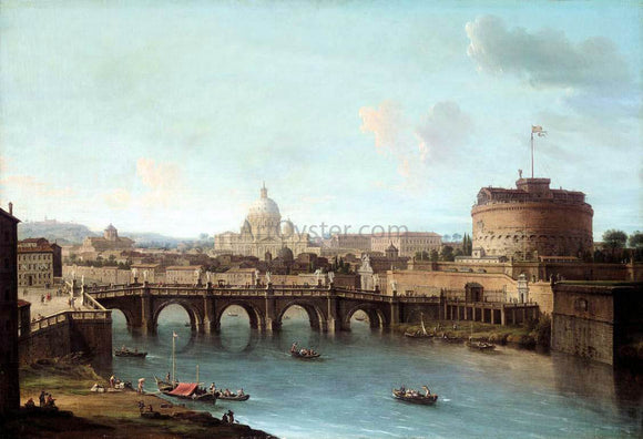  Antonio Joli Rome: View of the Tiber - Art Print