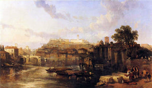  David Roberts Rome, View on the Tiber Looking Towards Mounts Palatine and Aventine - Art Print