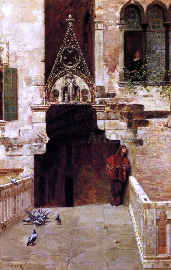  Charles-Edouard Delort Romeo and Juliet (Act II, Scene II, Capulet's Garden) - Art Print