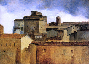  Francois-Marius Granet Roofs of Rome with a Square Tower - Art Print