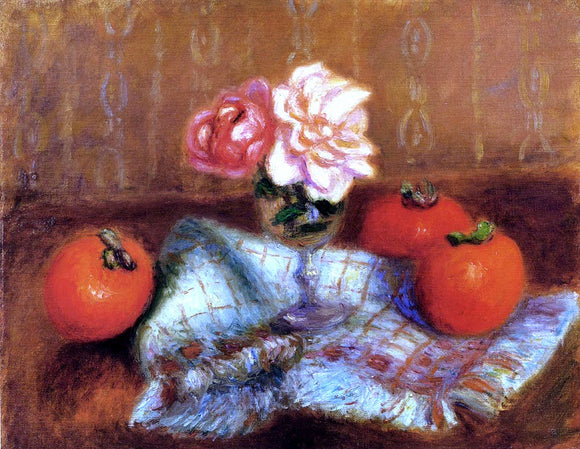  William James Glackens Roses And Persimmons - Art Print