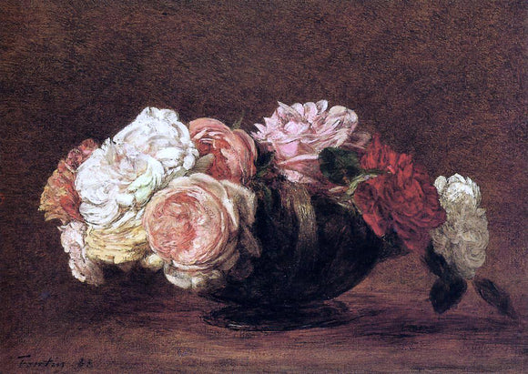  Henri Fantin-Latour Roses in a Bowl - Art Print