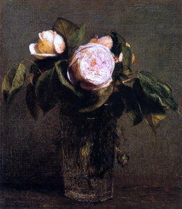  Henri Fantin-Latour Roses in a Tall Glass - Art Print