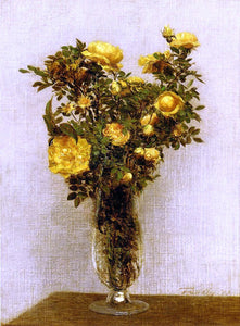  Henri Fantin-Latour Roses Lying on Gold Velvet - Art Print