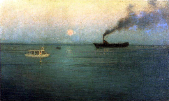  Lowell Birge Harrison Rosy Moon off Charles Harbor - Art Print