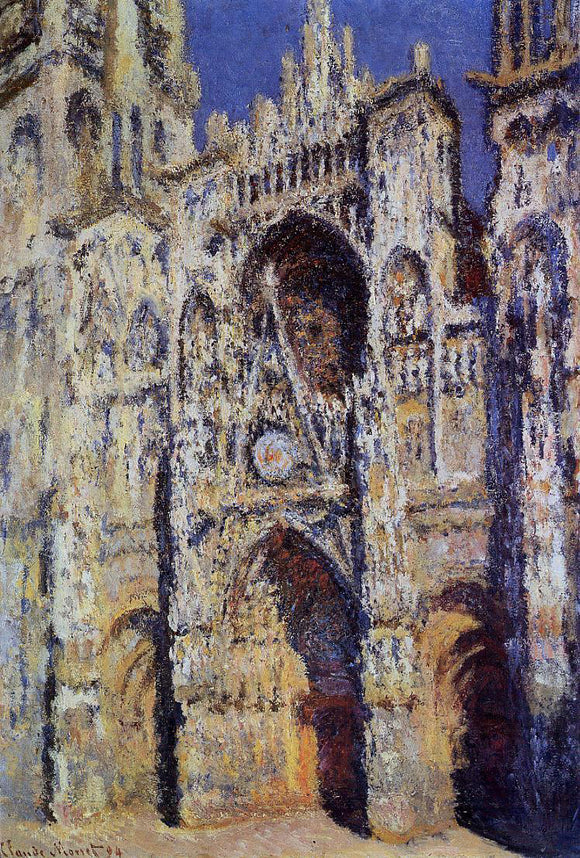  Claude Oscar Monet Rouen Cathedral, the Portal and the Tour d'Albane, Full Sunlight - Art Print