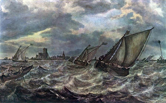  Abraham Van Beyeren Rough Sea - Art Print