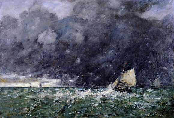  Eugene-Louis Boudin Rough Seas - Art Print