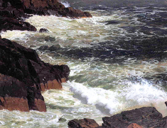  Frederic Edwin Church Rough Surf, Mount Desert Island - Art Print