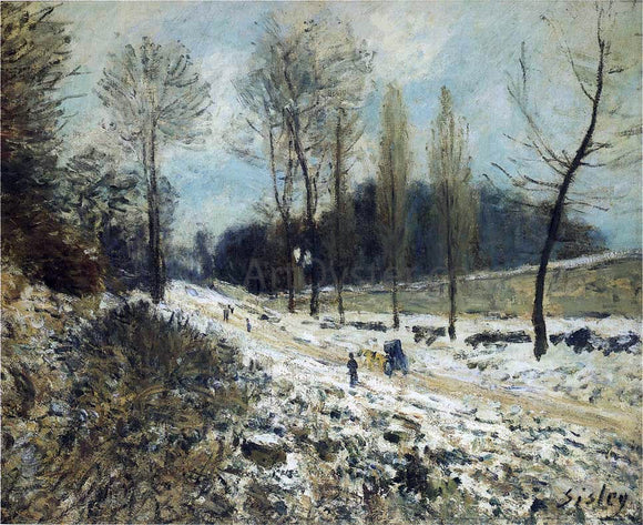  Alfred Sisley Route to Marly Le Roi in Snow - Art Print
