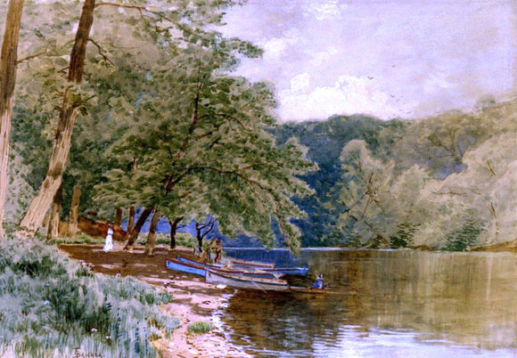  Alfred Thompson Bricher Rowboats for Hire - Art Print