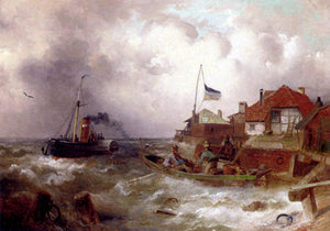  Karl Kaufmann Rowing Out In Choppy Waters - Art Print