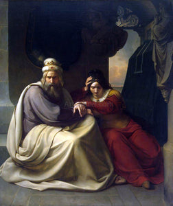  Karl Friedrich Lessing Royal Couple Mourning for their Dead Daughter - Art Print